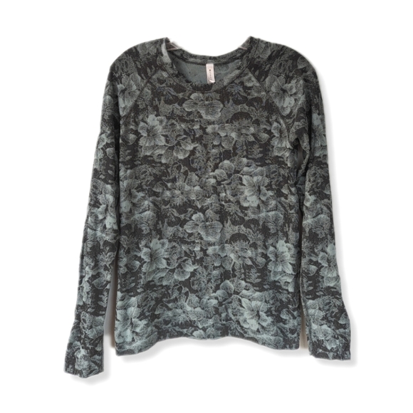 Athleta Momentum Seamless Floral Print Long Sleeve Athletic Top - Picture 2 of 9